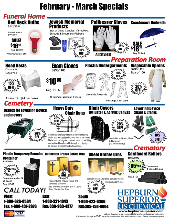 Hepburn Superior U.S. Chemical Monthly Specials