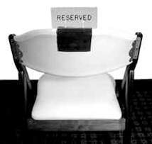 Clear Lucite Seat Signs
